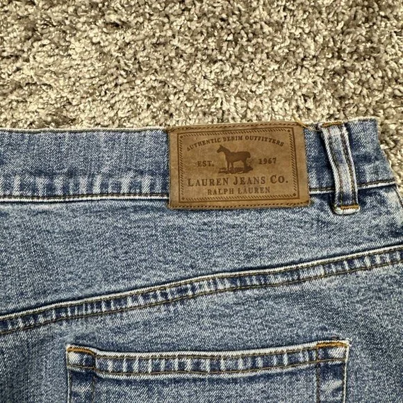 Vintage Lauren Jeans Co Ralph Lauren 14 Stretch Blue Denim Y2K Hong Kong - Picture 11 of 11
